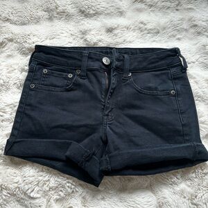 Black Denim Shorts